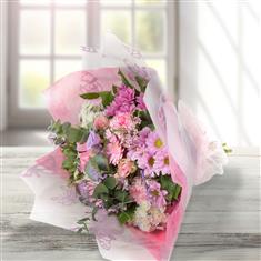 Pink Hand-Tied Bouquet - Not In Water